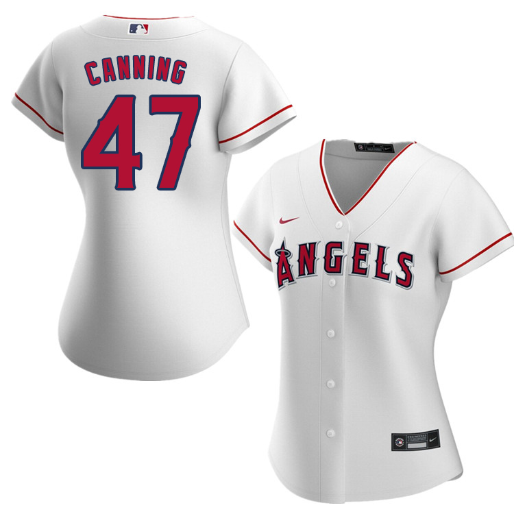 Nike Women #47 Griffin Canning Los Angeles Angels Baseball Jerseys Sale-White